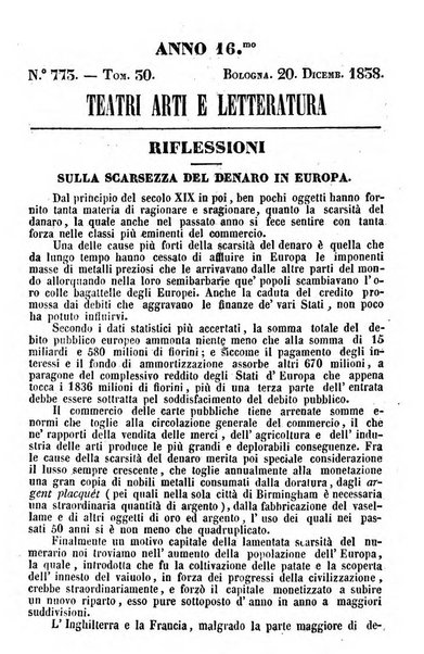 Cenni storici intorno alle lettere, invenzioni, arti, commercio e spettacoli teatrali