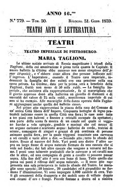 Cenni storici intorno alle lettere, invenzioni, arti, commercio e spettacoli teatrali