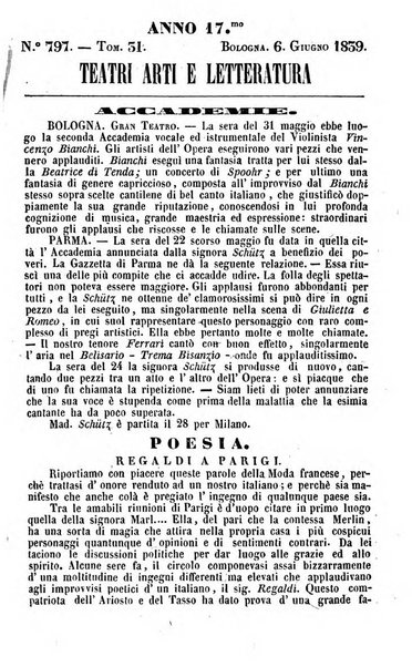 Cenni storici intorno alle lettere, invenzioni, arti, commercio e spettacoli teatrali