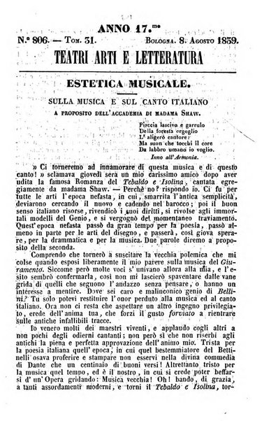 Cenni storici intorno alle lettere, invenzioni, arti, commercio e spettacoli teatrali