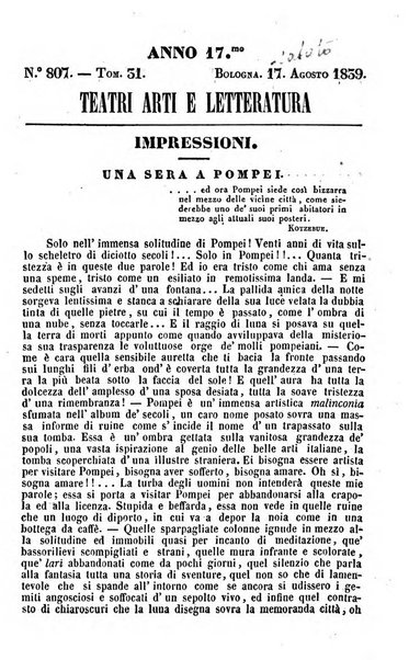 Cenni storici intorno alle lettere, invenzioni, arti, commercio e spettacoli teatrali