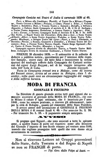 Cenni storici intorno alle lettere, invenzioni, arti, commercio e spettacoli teatrali