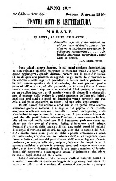 Cenni storici intorno alle lettere, invenzioni, arti, commercio e spettacoli teatrali