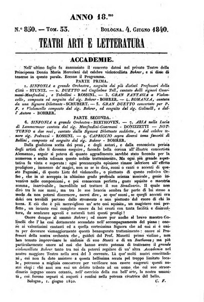 Cenni storici intorno alle lettere, invenzioni, arti, commercio e spettacoli teatrali