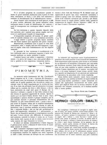 Corriere dei ceramisti rivista tecnica delle industrie ceramiche