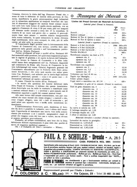 Corriere dei ceramisti rivista tecnica delle industrie ceramiche