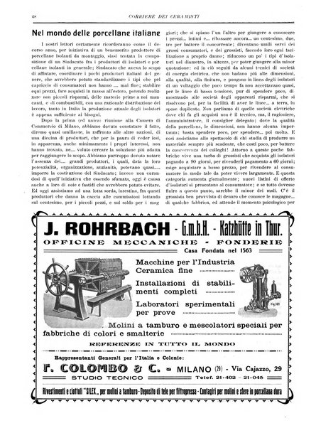 Corriere dei ceramisti rivista tecnica delle industrie ceramiche