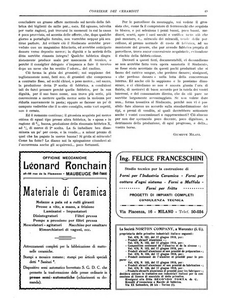 Corriere dei ceramisti rivista tecnica delle industrie ceramiche