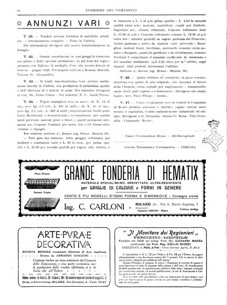 Corriere dei ceramisti rivista tecnica delle industrie ceramiche