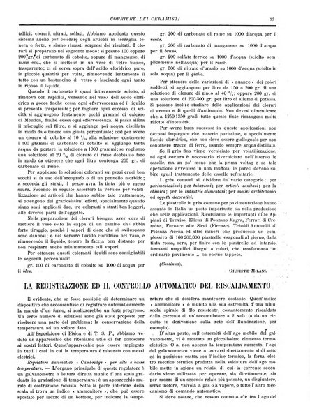 Corriere dei ceramisti rivista tecnica delle industrie ceramiche