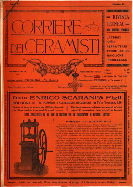 Corriere dei ceramisti rivista tecnica delle industrie ceramiche