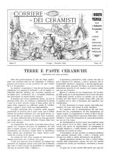 Corriere dei ceramisti rivista tecnica delle industrie ceramiche