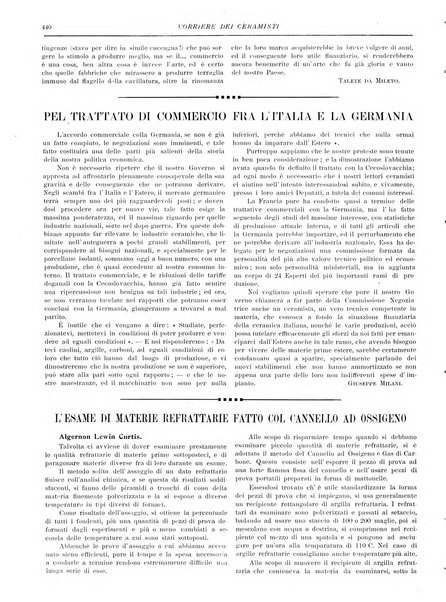 Corriere dei ceramisti rivista tecnica delle industrie ceramiche