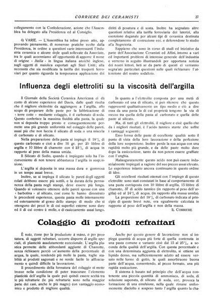 Corriere dei ceramisti rivista tecnica delle industrie ceramiche