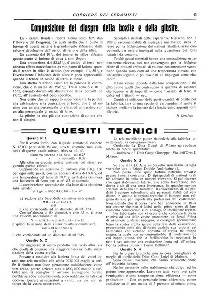 Corriere dei ceramisti rivista tecnica delle industrie ceramiche