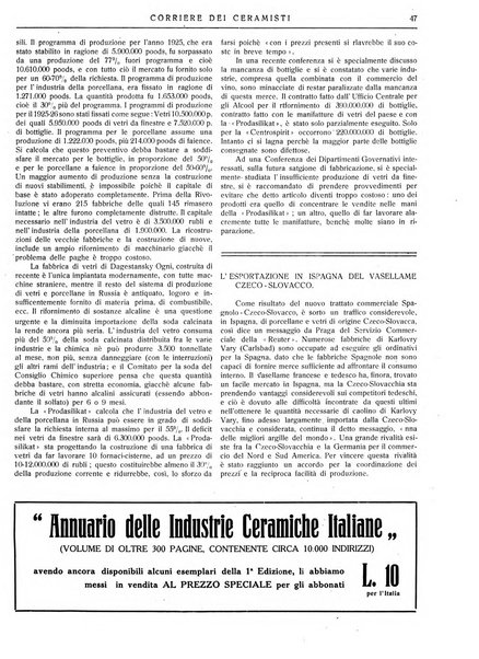 Corriere dei ceramisti rivista tecnica delle industrie ceramiche