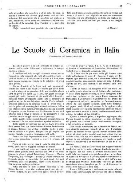 Corriere dei ceramisti rivista tecnica delle industrie ceramiche