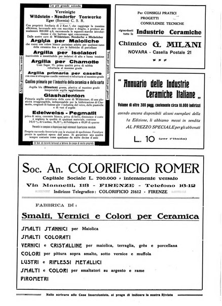 Corriere dei ceramisti rivista tecnica delle industrie ceramiche