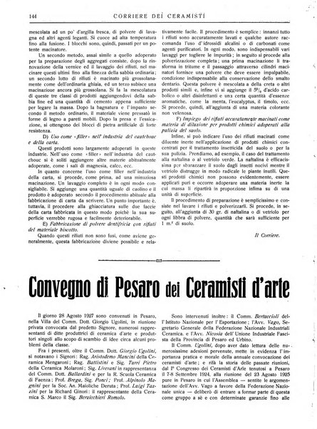 Corriere dei ceramisti rivista tecnica delle industrie ceramiche