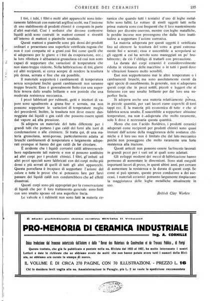 Corriere dei ceramisti rivista tecnica delle industrie ceramiche