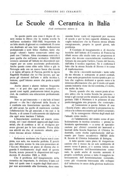 Corriere dei ceramisti rivista tecnica delle industrie ceramiche