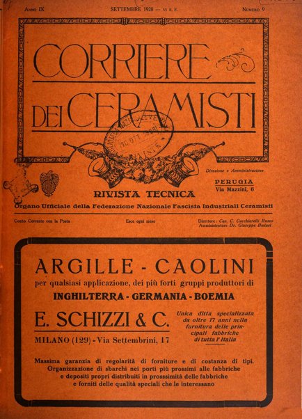 Corriere dei ceramisti rivista tecnica delle industrie ceramiche