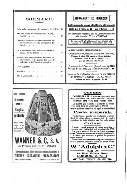 Corriere dei ceramisti rivista tecnica delle industrie ceramiche