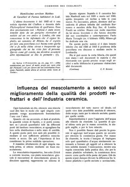 Corriere dei ceramisti rivista tecnica delle industrie ceramiche