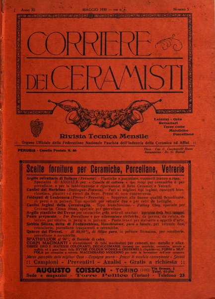 Corriere dei ceramisti rivista tecnica delle industrie ceramiche