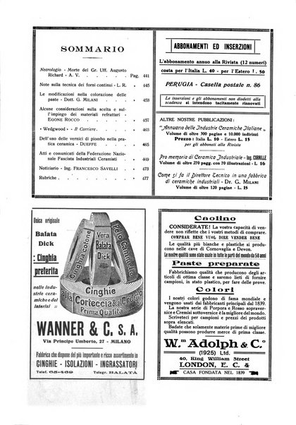 Corriere dei ceramisti rivista tecnica delle industrie ceramiche