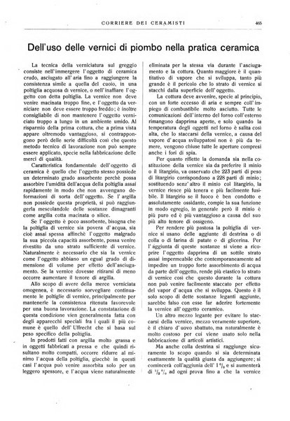 Corriere dei ceramisti rivista tecnica delle industrie ceramiche