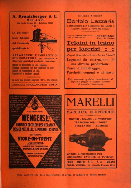 Corriere dei ceramisti rivista tecnica delle industrie ceramiche