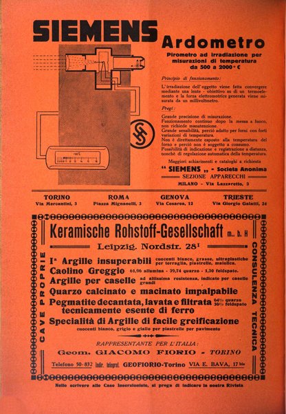 Corriere dei ceramisti rivista tecnica delle industrie ceramiche