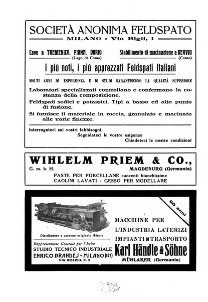 Corriere dei ceramisti rivista tecnica delle industrie ceramiche