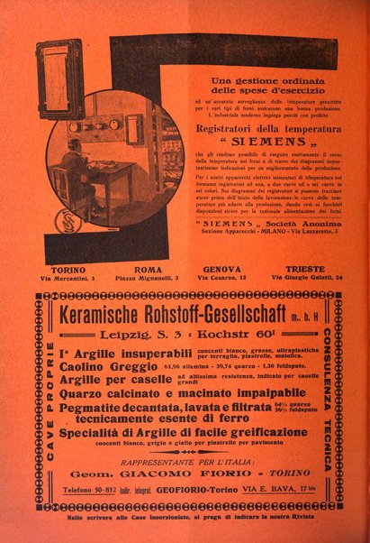 Corriere dei ceramisti rivista tecnica delle industrie ceramiche