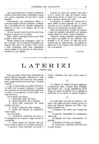 Corriere dei ceramisti rivista tecnica delle industrie ceramiche