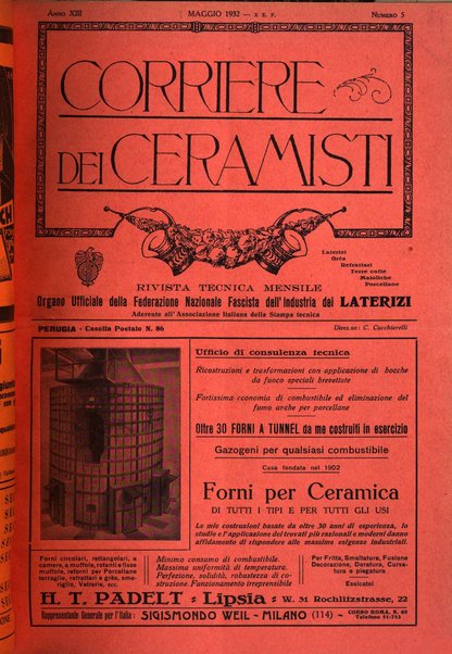 Corriere dei ceramisti rivista tecnica delle industrie ceramiche