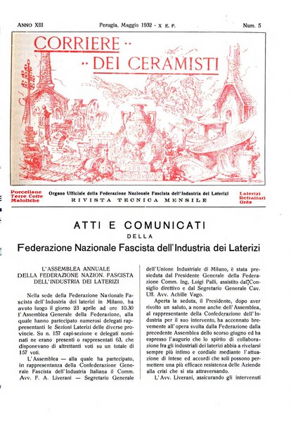 Corriere dei ceramisti rivista tecnica delle industrie ceramiche