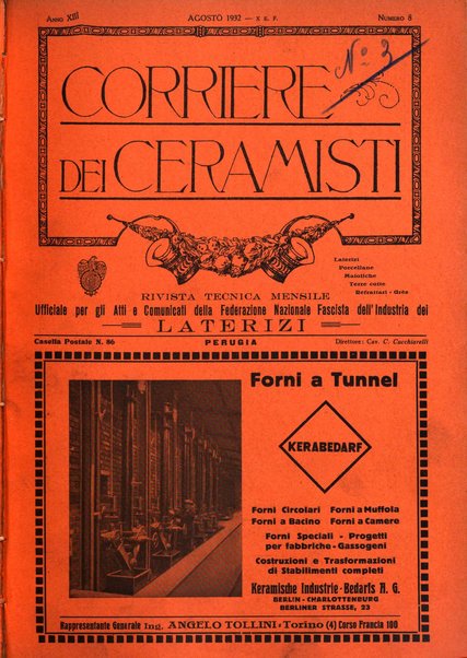 Corriere dei ceramisti rivista tecnica delle industrie ceramiche