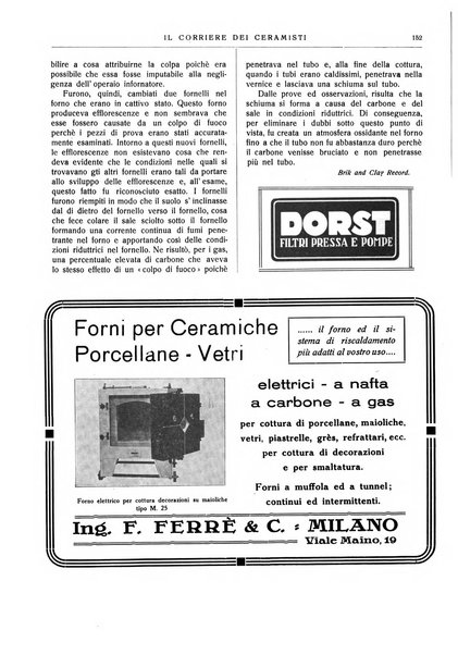 Corriere dei ceramisti rivista tecnica delle industrie ceramiche