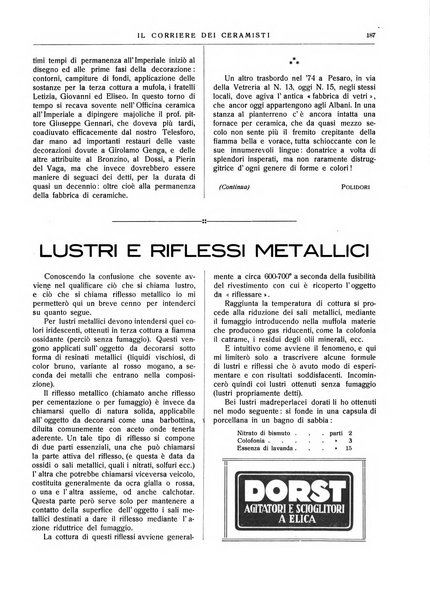 Corriere dei ceramisti rivista tecnica delle industrie ceramiche