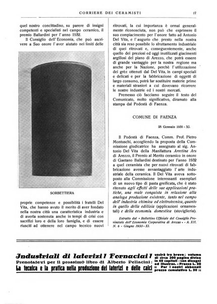 Corriere dei ceramisti rivista tecnica delle industrie ceramiche