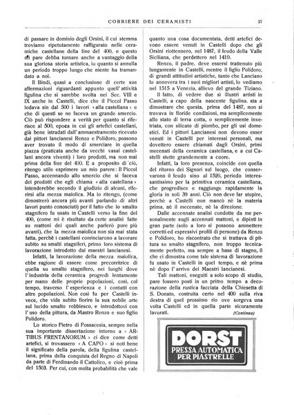 Corriere dei ceramisti rivista tecnica delle industrie ceramiche