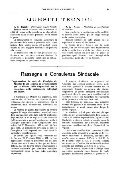 Corriere dei ceramisti rivista tecnica delle industrie ceramiche