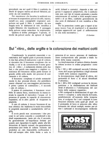 Corriere dei ceramisti rivista tecnica delle industrie ceramiche