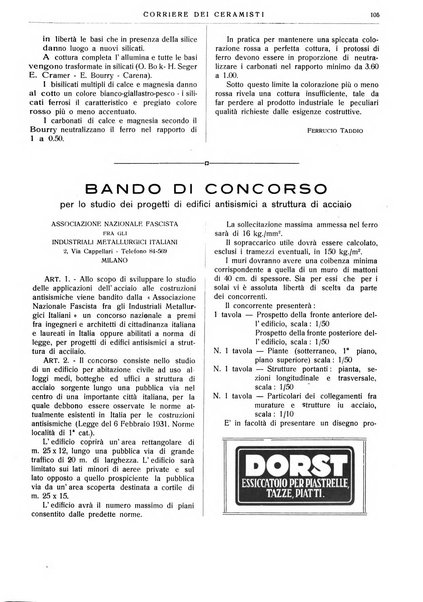 Corriere dei ceramisti rivista tecnica delle industrie ceramiche