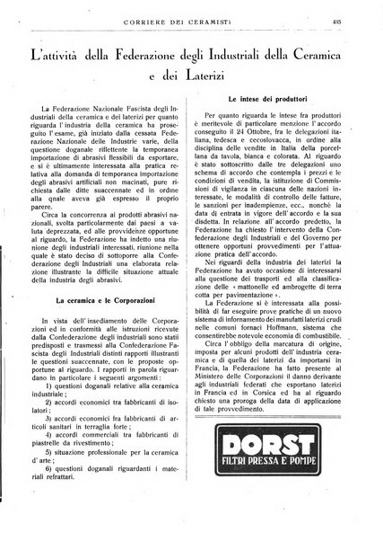 Corriere dei ceramisti rivista tecnica delle industrie ceramiche