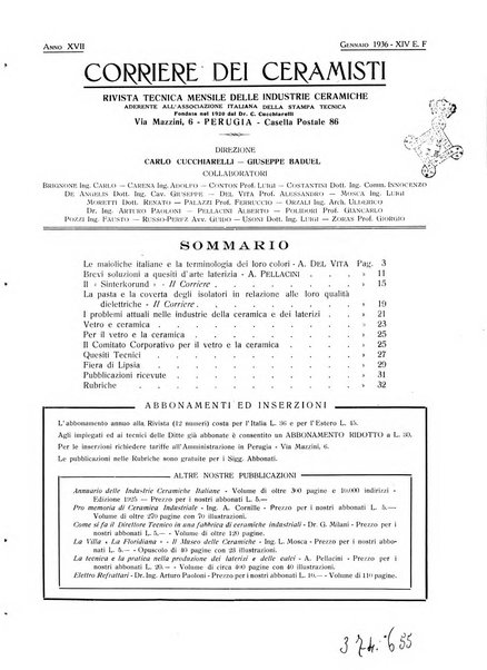 Corriere dei ceramisti rivista tecnica delle industrie ceramiche