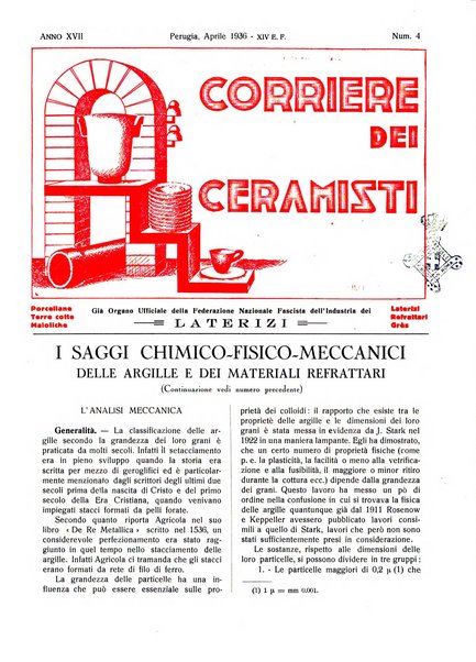 Corriere dei ceramisti rivista tecnica delle industrie ceramiche