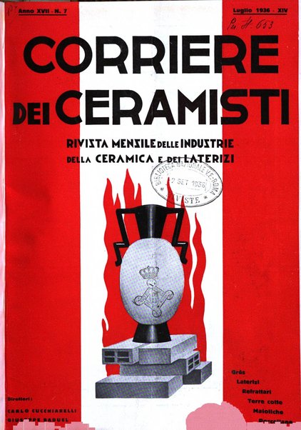 Corriere dei ceramisti rivista tecnica delle industrie ceramiche